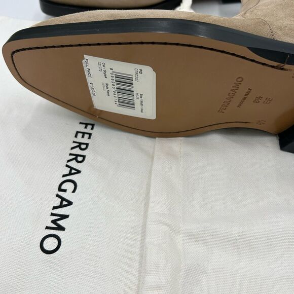 Men’s Salvatore Ferragamo suede Gerald ankle boots size 8.5 EE made in Italy - Picture 7 of 10